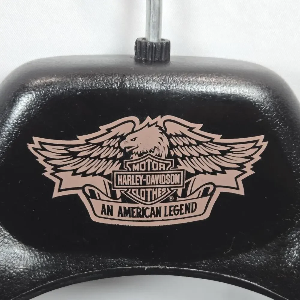 Harley Davidson Clothes Heavy Coat Jacket Hanger Batts Korea Black Plastic Vtg